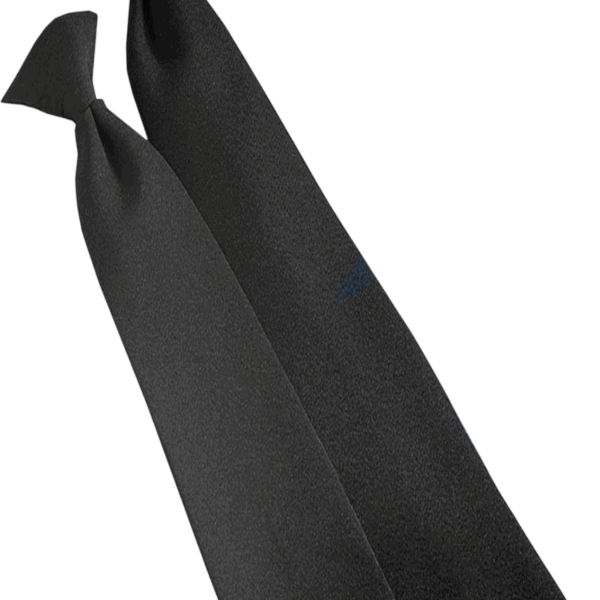 Security Black Clip on Tie